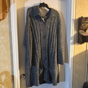 Just My Size Gray Women's Cardigan Sweater
